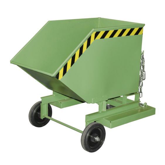 Verrijdbare Kantelbak Bauer Staal Groen 250 Liter