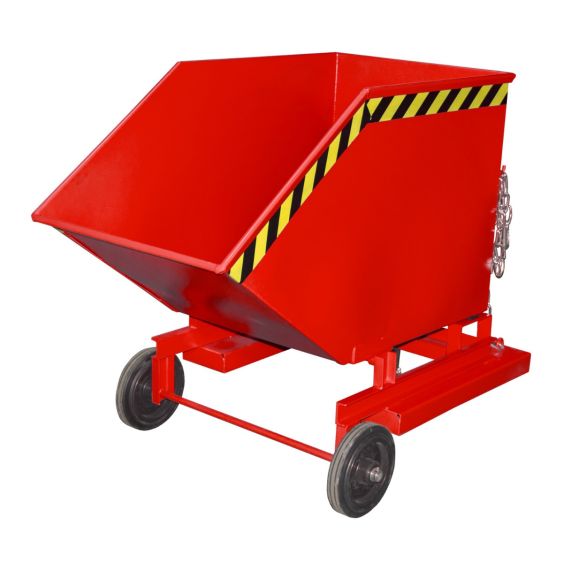 Verrijdbare Kantelbak Bauer Staal Rood 400 Liter