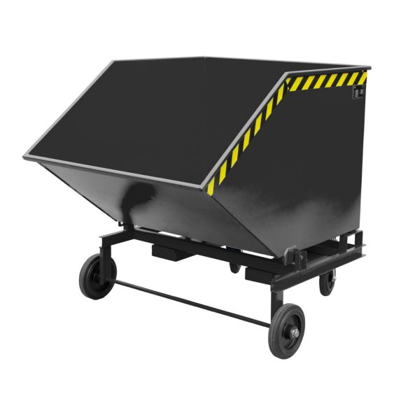 Verrijdbare Kantelbak Bauer Staal Donkergrijs 1000 Liter