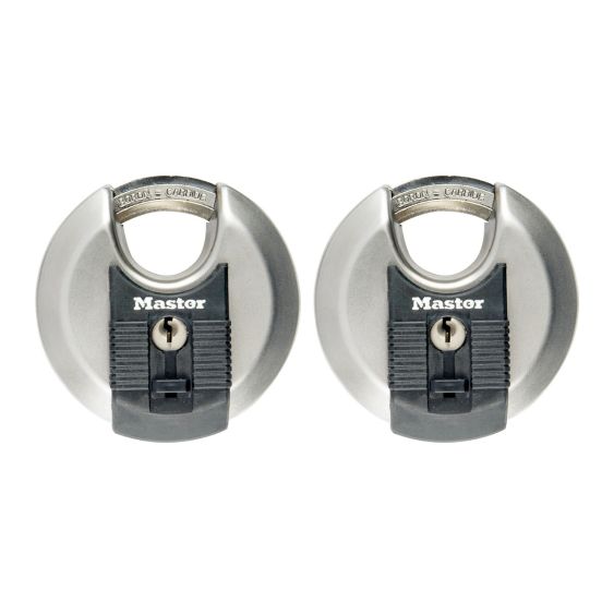 Discusslot Master Lock 70 mm met Versterkte Beugel set 2 stuks