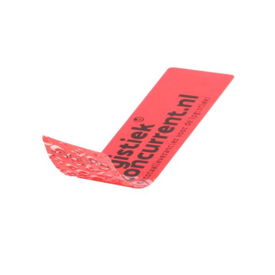 Security Label No Transfer 100x20 mm Rood - Gepersonaliseerd