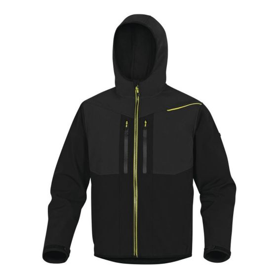 Werkjas Deltaplus Horten 2 Softshell Zwart Geel