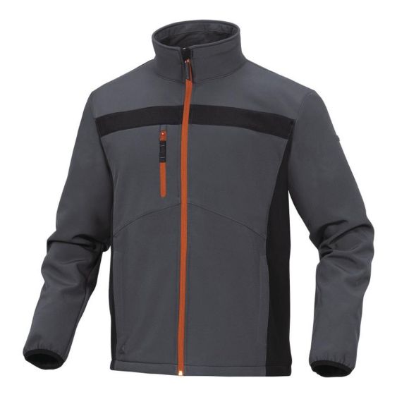 Werkvest Deltaplus Lulea 2 Softshell Grijs Oranje