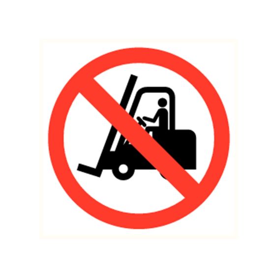 Verboden voor Transportmiddelen - vinyl sticker 200mm