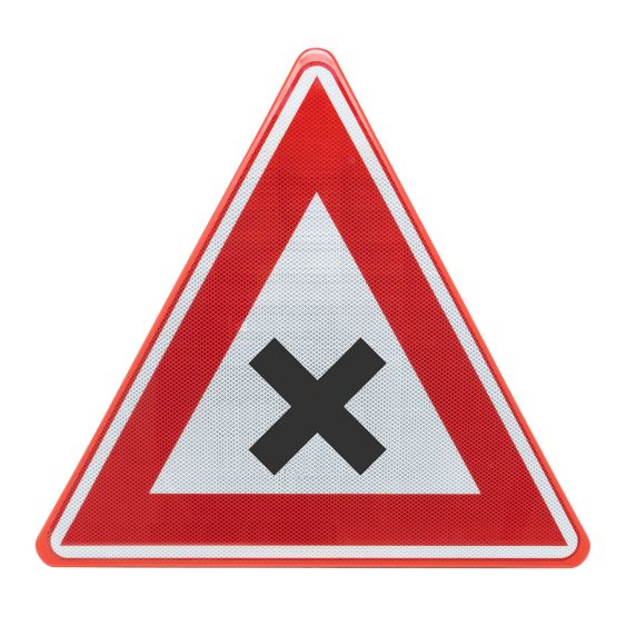 Verkeersbord RVV J08 Gevaarlijk kruispunt 70 cm