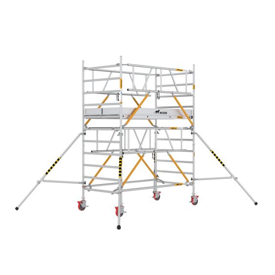 Rolsteiger 250x135 cm met Veiligheidsvoorloopleuningen - 4 meter werkhoogte