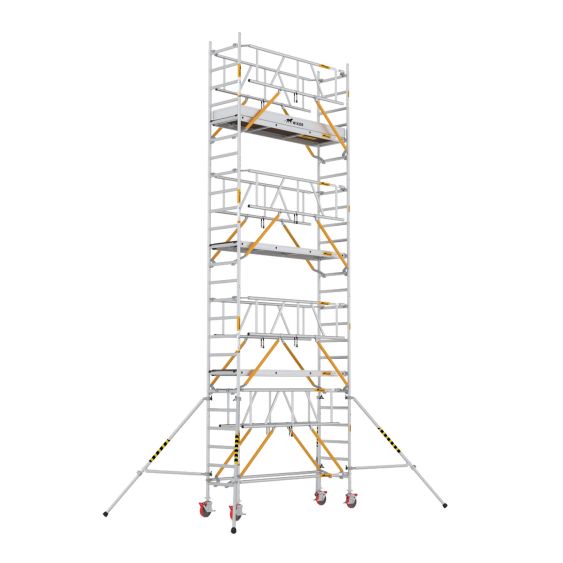 Rolsteiger 250x75 cm met Veiligheidsvoorloopleuningen - 8 meter werkhoogte