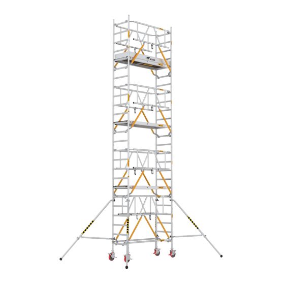 Rolsteiger 190x75 cm met Veiligheidsvoorloopleuningen - 8 meter werkhoogte