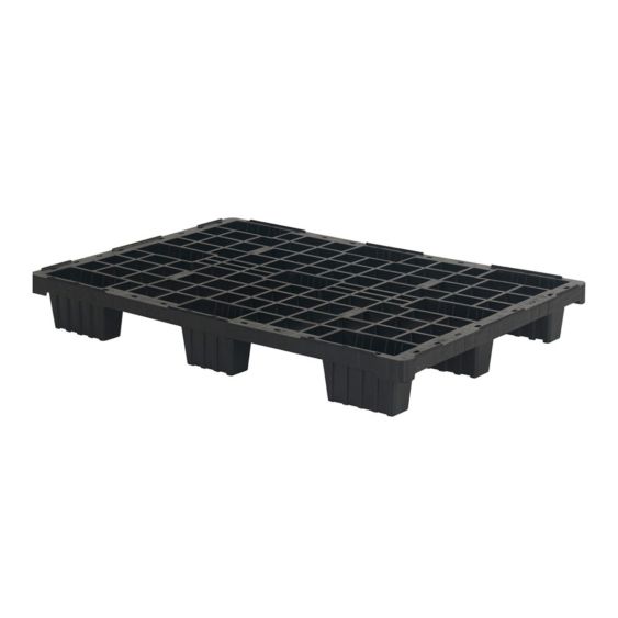 Kunststof Pallet 120 x 80 cm Nieuw Open Dek - 9 Pootjes Nestbaar