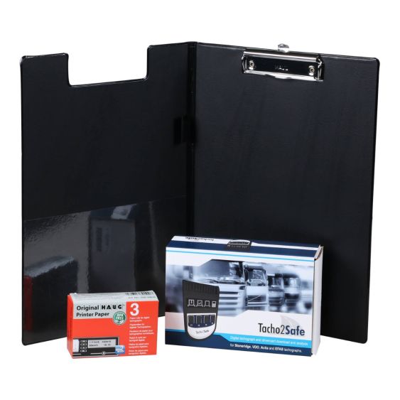 Starterspakket Tacho2Safe, tachograafrollen en klemmap