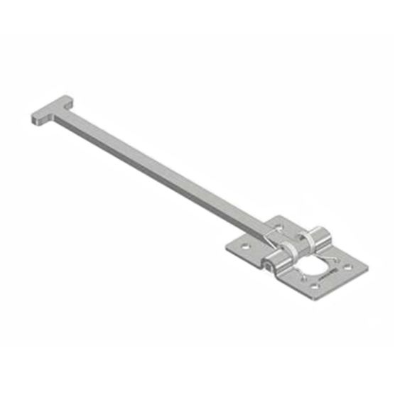 Deurvastzetter T-model RVS Pommier 180 mm