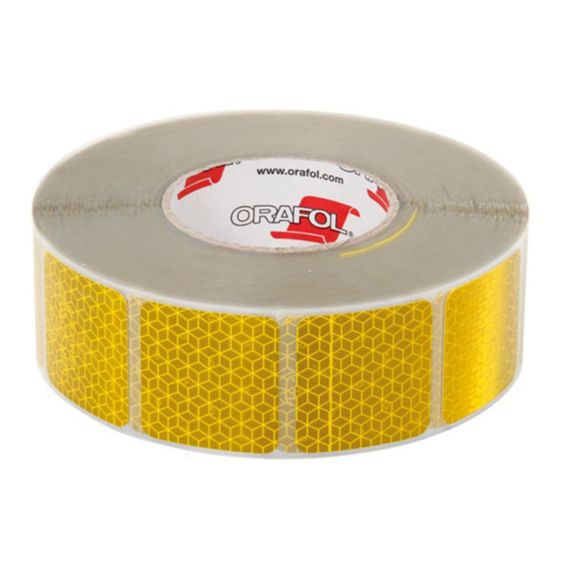 Reflecterende Tape Geel 50 mm x 50 m Zacht Gesegmenteerd