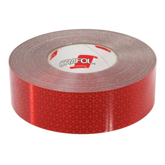 Reflecterende Tape Rood 50 mm x 50 m voor Harde Ondergrond
