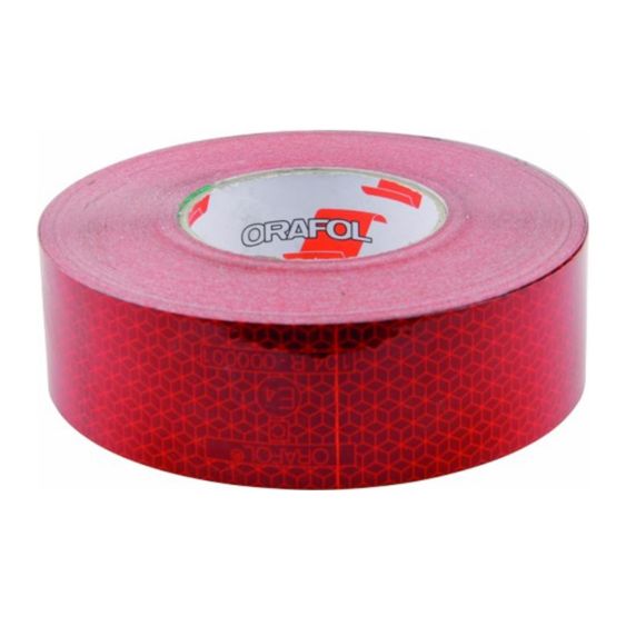 Reflecterende Tape Rood 50 mm x 50 m Zachte Ondergrond Flexibel