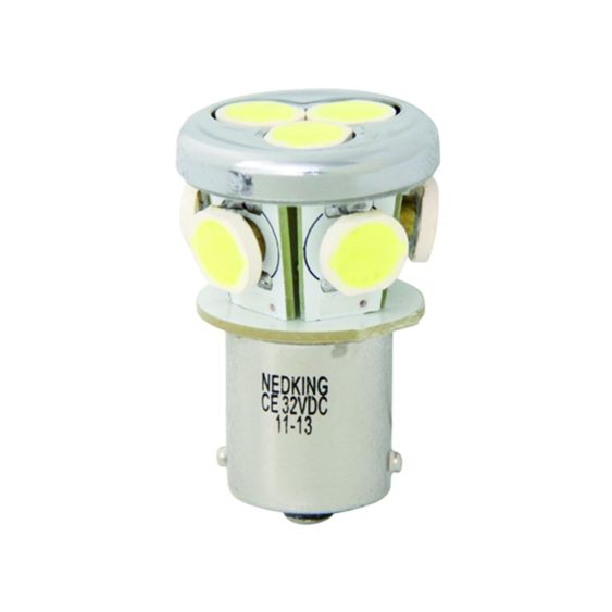 LED Lamp MQ 12-32V BA15S 8 LEDS 2 stuks