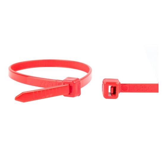 Kabelbinders Rood 300x4,8 mm - Zak 100 stuks