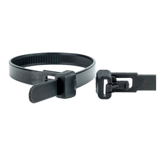 Kabelbinder Hersluitbaar Zwart 250x7,6 mm - Zak 100 stuks