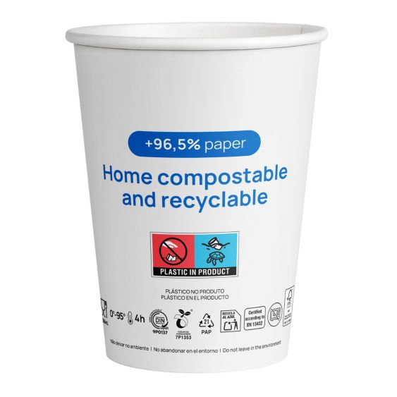 Drinkbeker Karton Eden Bio-Gecoat 200 ml Blauw/Wit - 1000 stuks