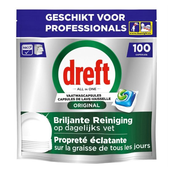 Dreft Vaatwastabletten All-in-One Original - 100 tabletten