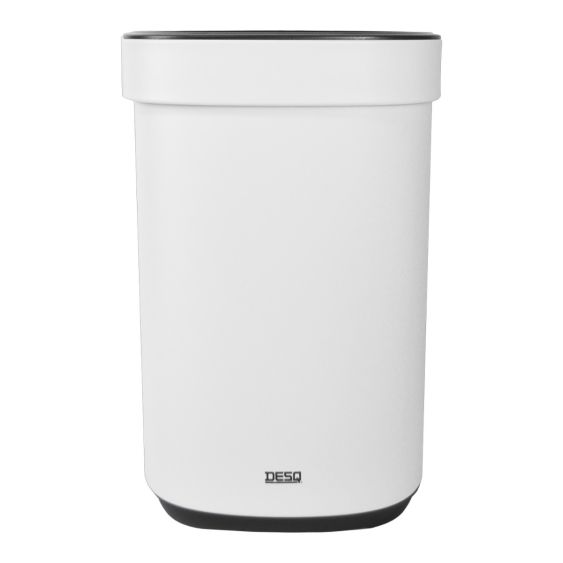 Afvalbak Metaal Desq Wit met Afvalzakring 20 Liter