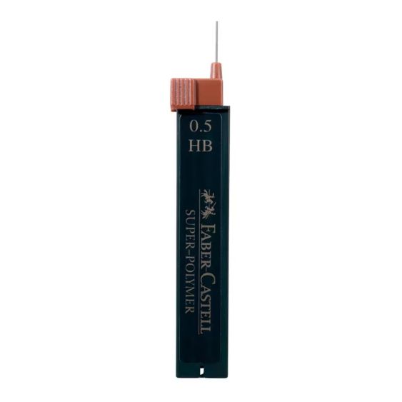 Vulpotlood Navulling HB Zwart 0,5 mm Zwart Faber-Castell - 12 stuks