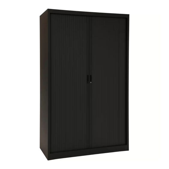 Roldeurkast Ceha Zwart 1200x450x1950 mm 4 legborden