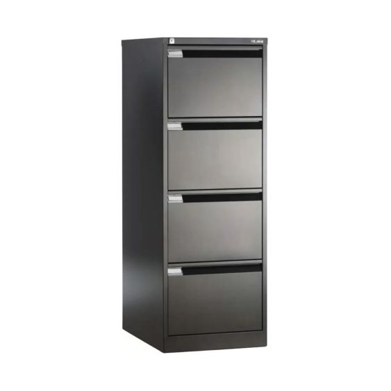 Archiefkast Bisley Home Zwart 470x622x1321 mm 4 lades
