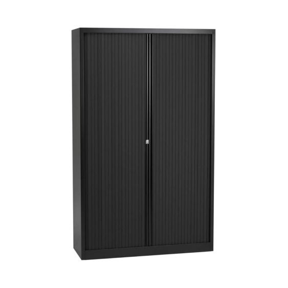 Roldeurkast Bisley Zwart 1200x430x1980 mm 4 legborden