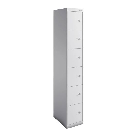 Lockerkast Bisley Zilver 305x457x1802 mm 6 deuren