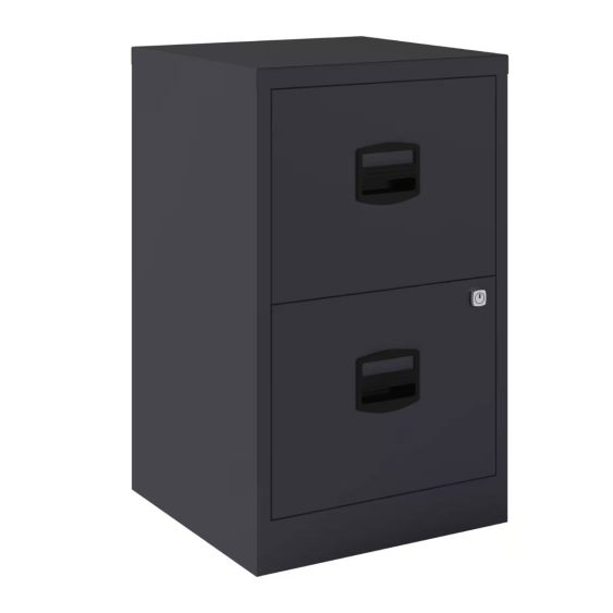 Archiefkast Bisley Zwart 413x400x672 mm 2 lades