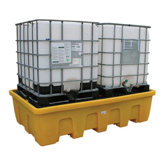 Kunststof IBC Lekbak 1200 Liter voor 2 IBC's 2260x1470x580 mm