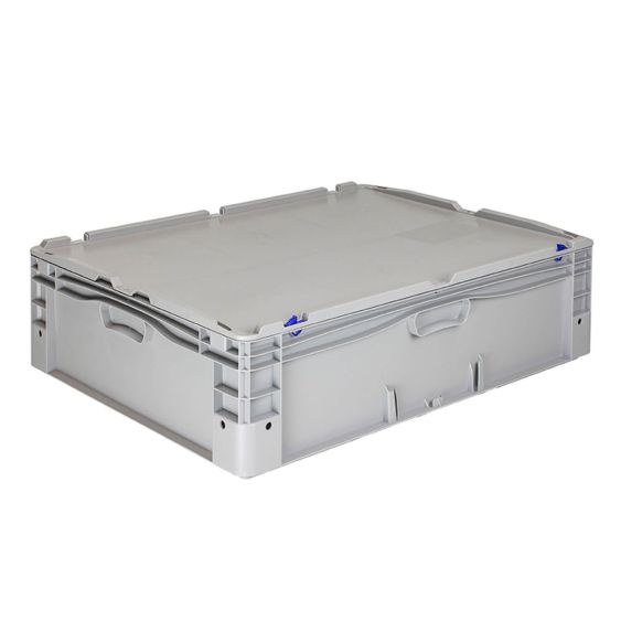 Euronorm Bak met Deksel 800x600x235 mm Grijs 