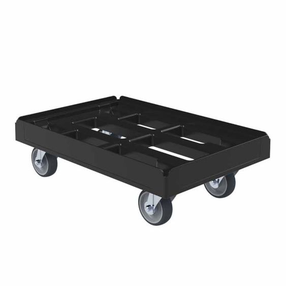  Dolly Euronorm Bakken 60x40 cm 300 kg Zwart