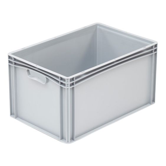 Euronorm Bak 600x400x320 mm 65 liter Grijs Dichte Grepen