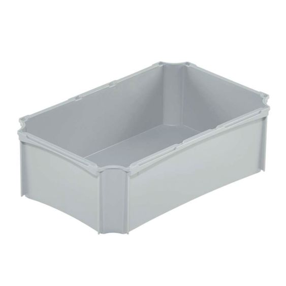 Basicline Inzetbak 1/4 Grijs 276 x 177 x 85 mm