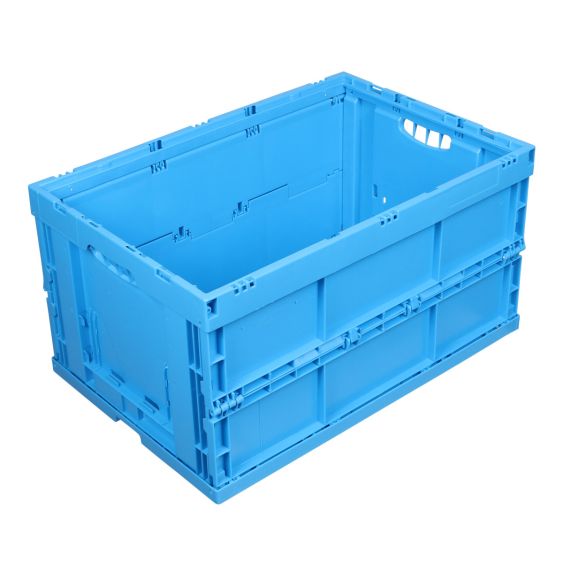 Vouwkrat Blauw 600 x 400 x 320 mm 66 liter met 2 open handgrepen