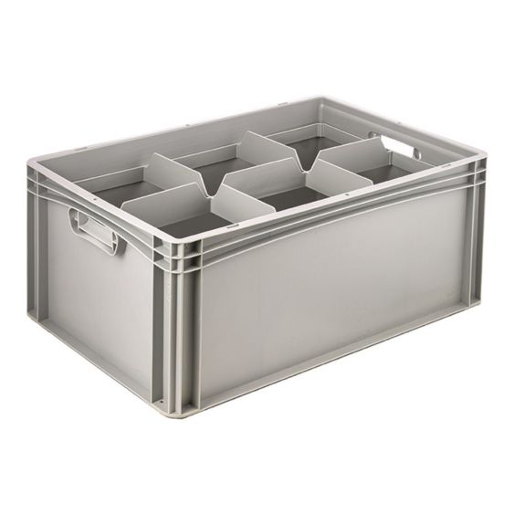 Glazenbak Euronorm 600x400x270 mm 6 vakken