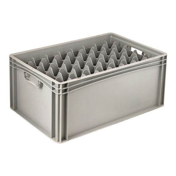Glazenbak Euronorm 600x400x270 mm 40 vakken