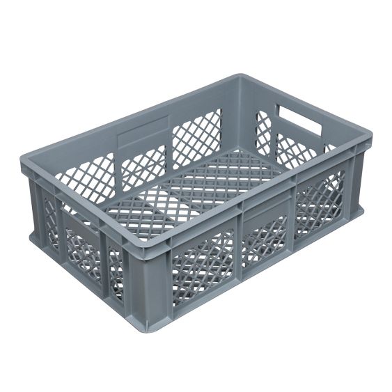 Euronorm Virgin stapelbak geperforeerd 600 x 400 x 200 mm