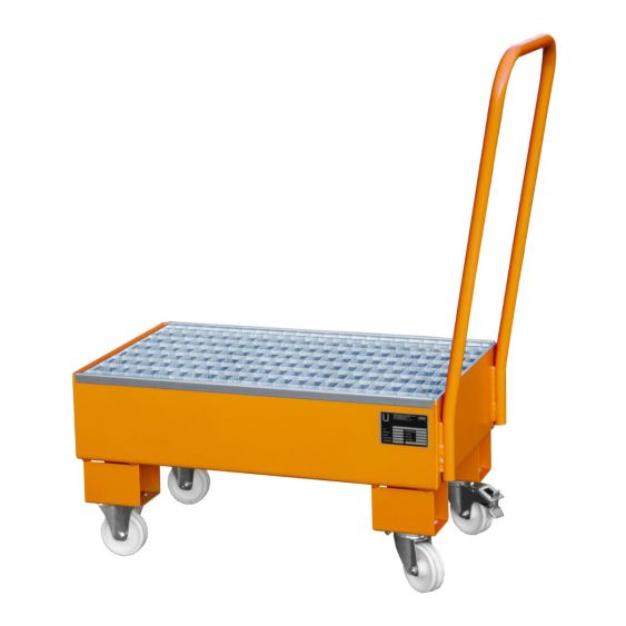 Verrijdbare Lekbak Bauer Oranje 940x500x1075 mm 72 Liter