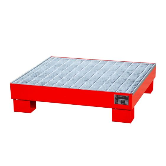 Stalen Vaten Lekbak Bauer Rood 910x800x225 mm 81 Liter