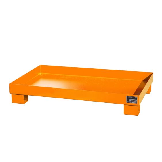 Stalen Lekbak Bauer Oranje 1300x800x195 mm 94 Liter