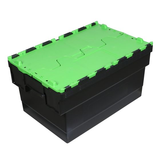 Distributiebak zwart/groen 600 x 400 x 416 mm