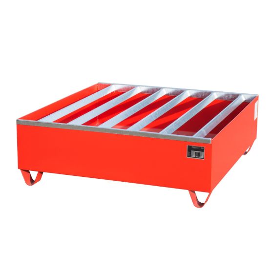 Stalen Vaten Lekbak Bauer PWE Rood 1200x1200x410 mm 438 L