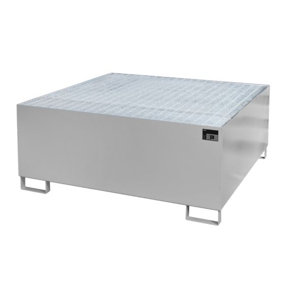 Stalen IBC Lekbak Bauer Grijs 1460x1460x620 mm 1100 Liter