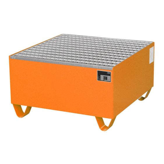 Stalen Vaten Lekbak Bauer Oranje 800x800x455 mm 222 Liter