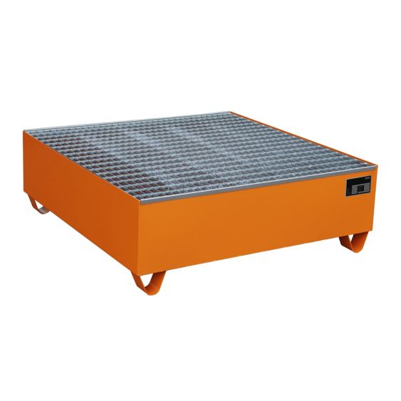 Stalen Vaten Lekbak Bauer Oranje 1200x1200x410 mm 435 Liter