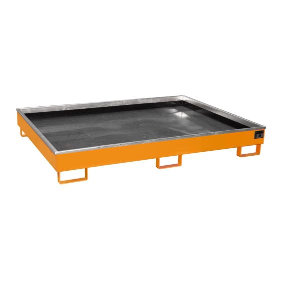 Stalen Stelling Lekbak Bauer Oranje 1765x1315x255 mm 302 Liter