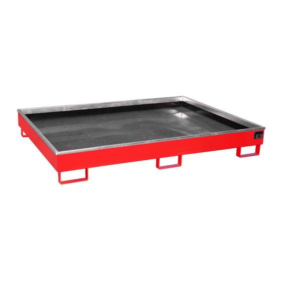 Stalen Stelling Lekbak Bauer Rood 1765x1315x255 mm 302 Liter
