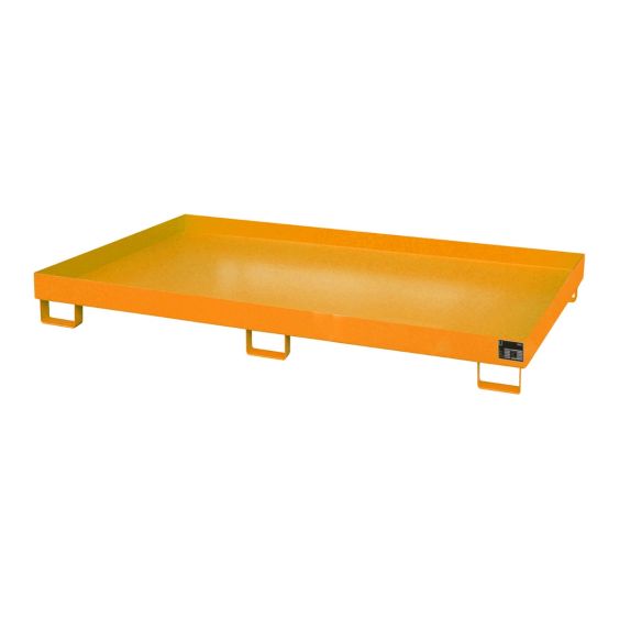 Stalen Stelling Lekbak Bauer Oranje 2150x1300x225 mm 338 Liter